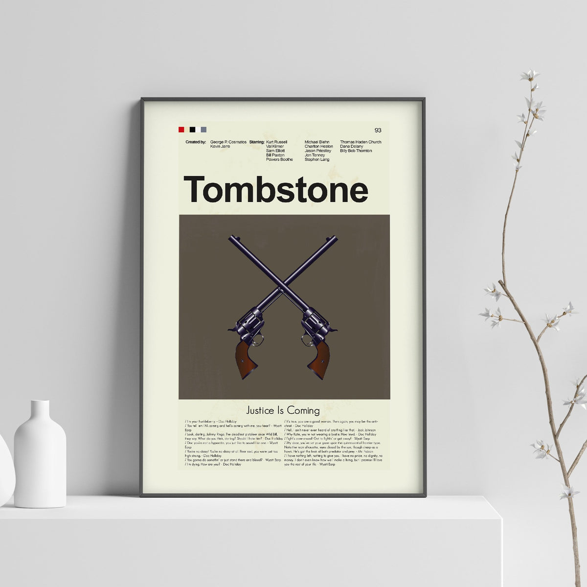 Tombstone Mid-Century Modern Print | 12"x18" or 18"x24" Print only