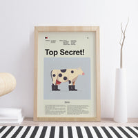 Load image into Gallery viewer, Top Secret! Mid-Century Modern Print | 12&quot;x18&quot; or 18&quot;x24&quot; Print only
