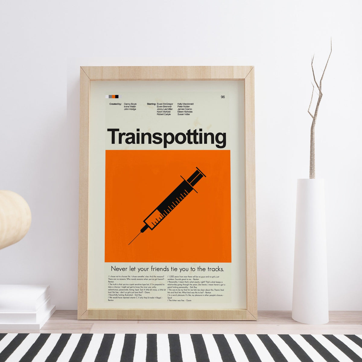 Trainspotting Mid-Century Modern Print | 12"x18" or 18"x24" Print only