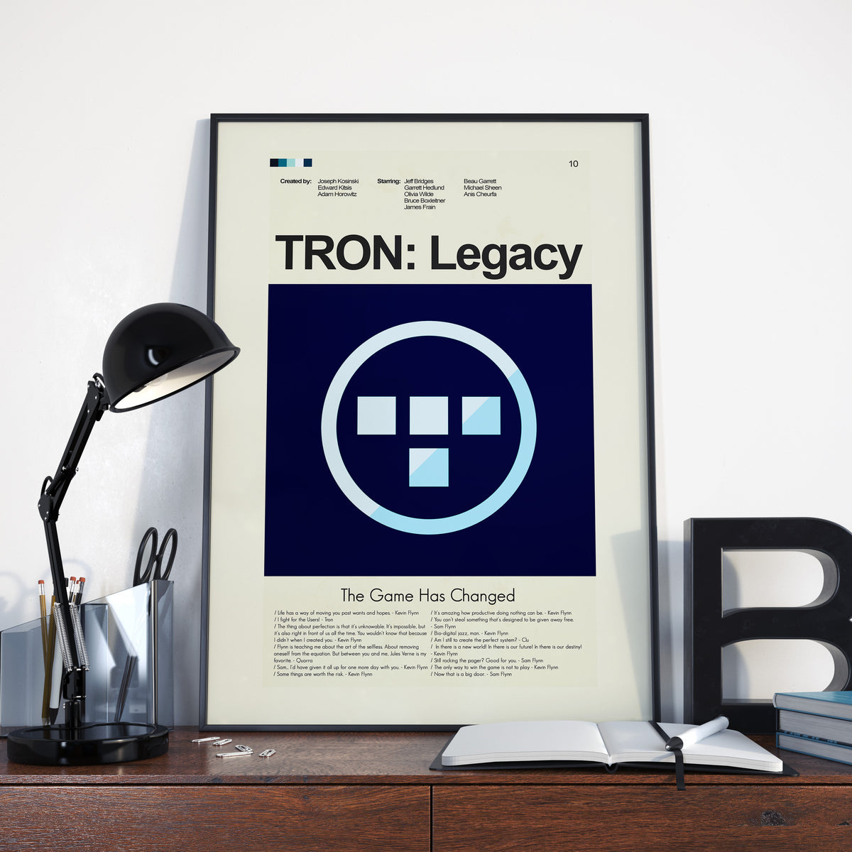 TRON: Legacy Mid-Century Modern Print | 12"x18" or 18"x24" Print only