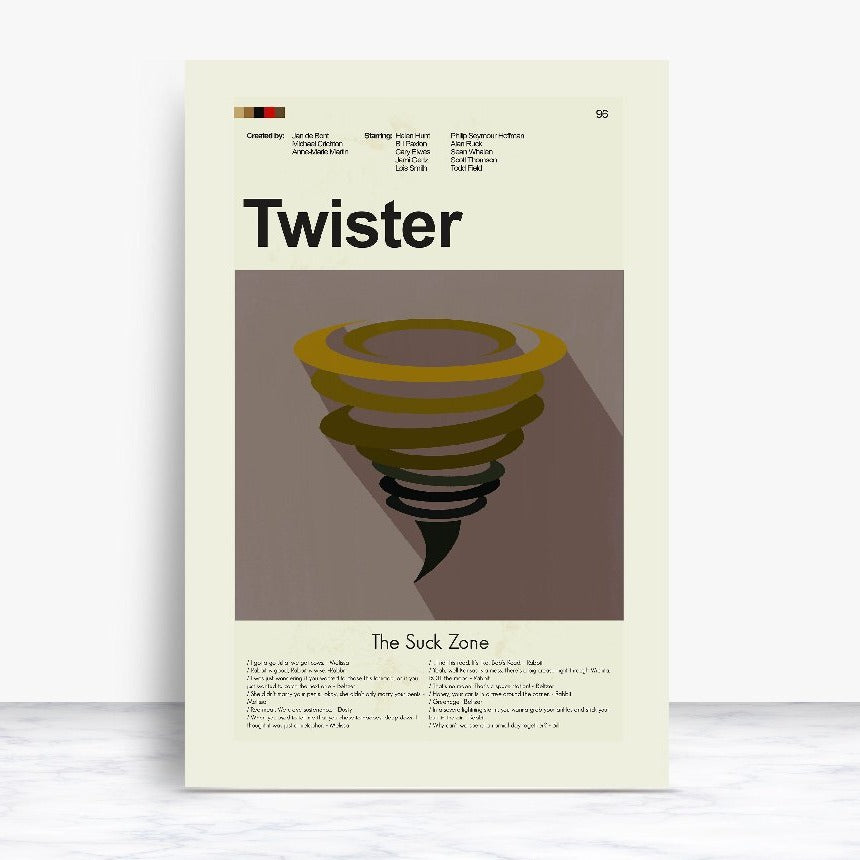 Twister Mid-Century Modern Print | 12"x18" or 18"x24" Print only