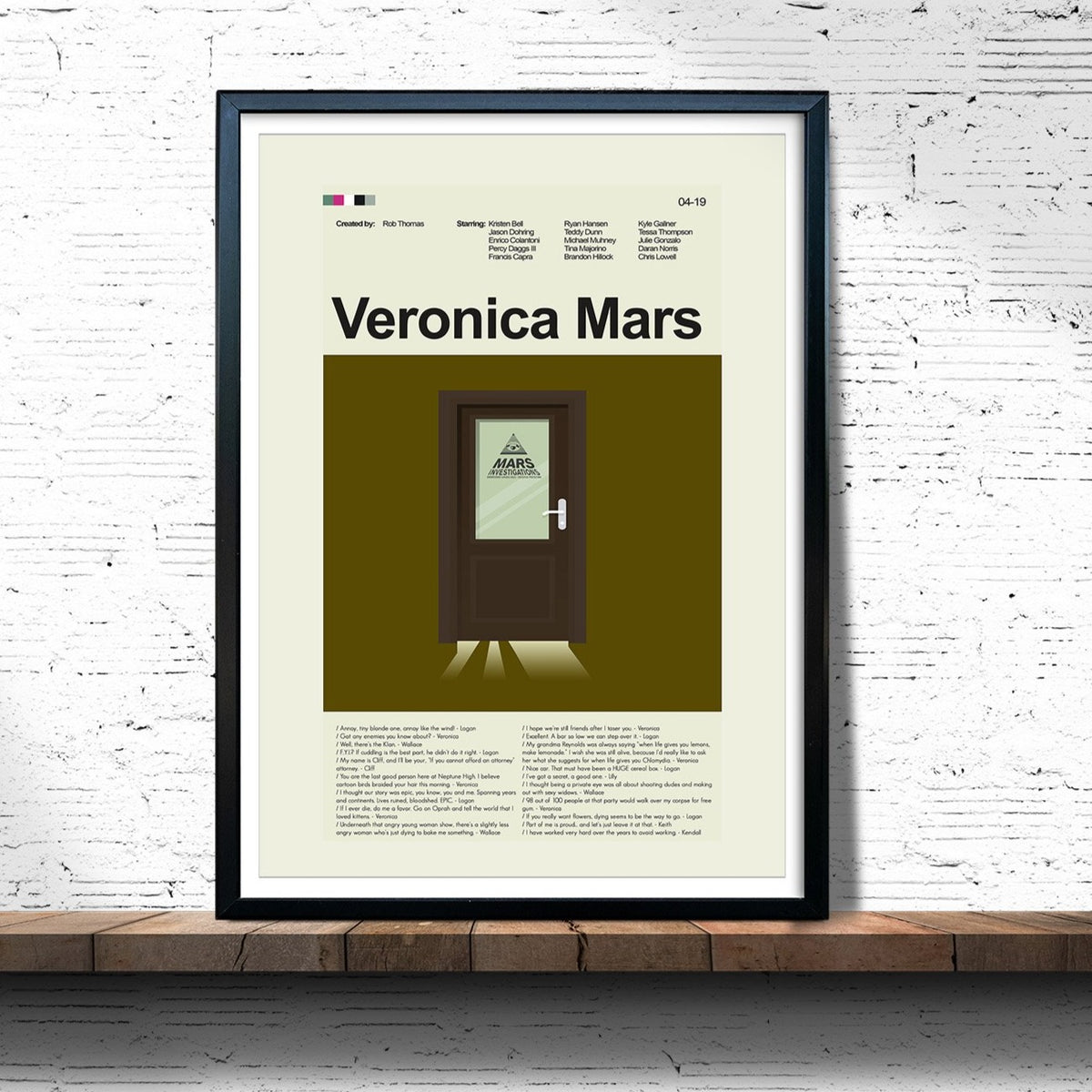 Veronica Mars - Mars Investigations | 12"x18" or 18"x24" Print only