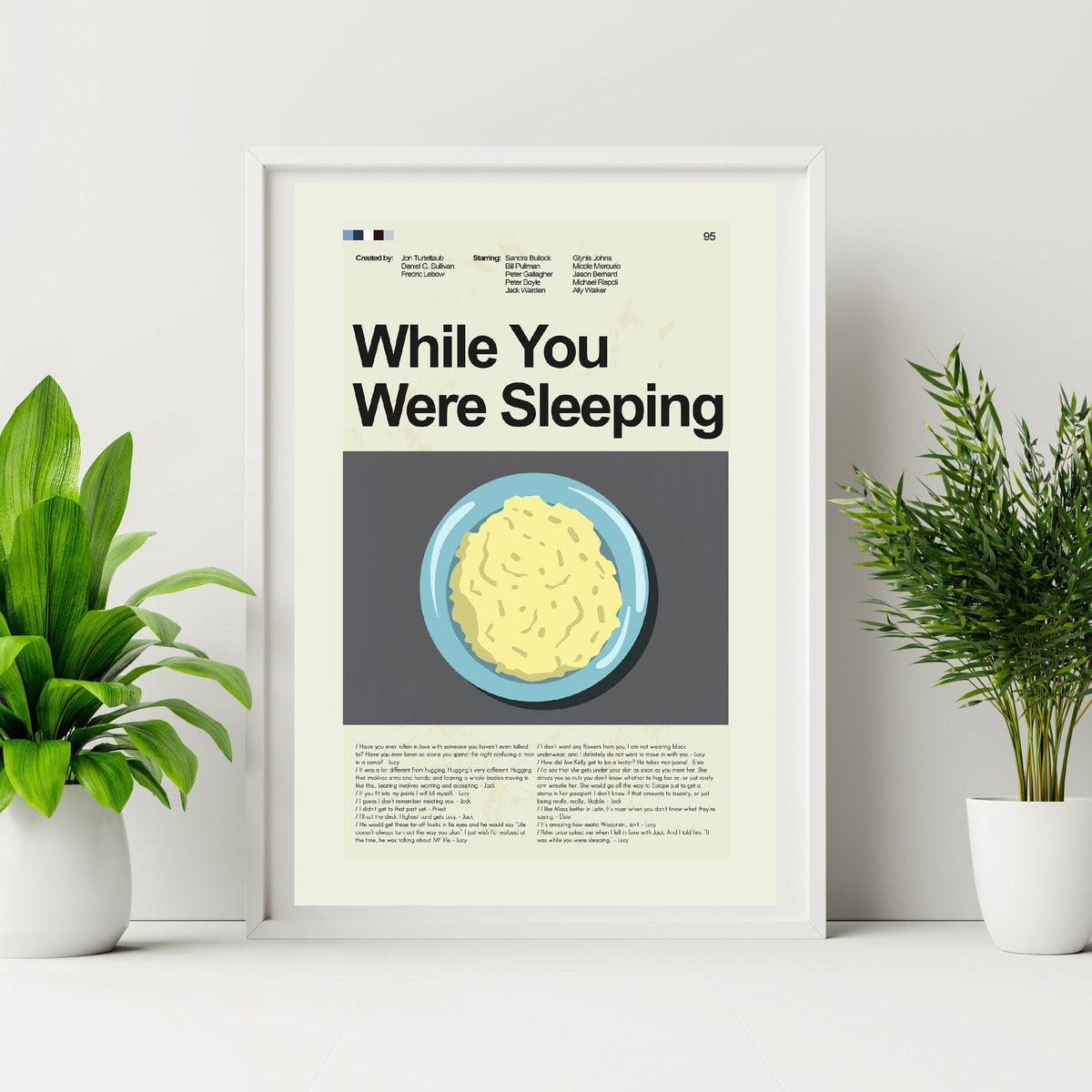 While You Were Sleeping Inspired Mid-Century Modern Print | 12"x18" or 18"x24" Print only