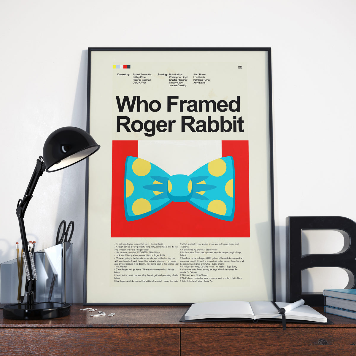 Who Framed Roger Rabbit Inspired Mid-Century Modern Print | 12"x18" or 18"x24" Print only