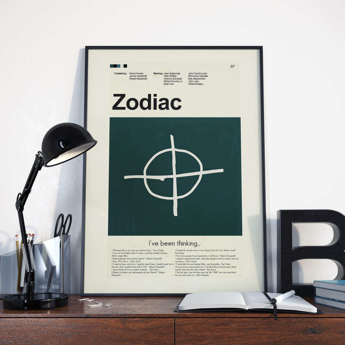 Zodiac Inspired Mid-Century Modern Print | 12"x18" or 18"x24" Print only